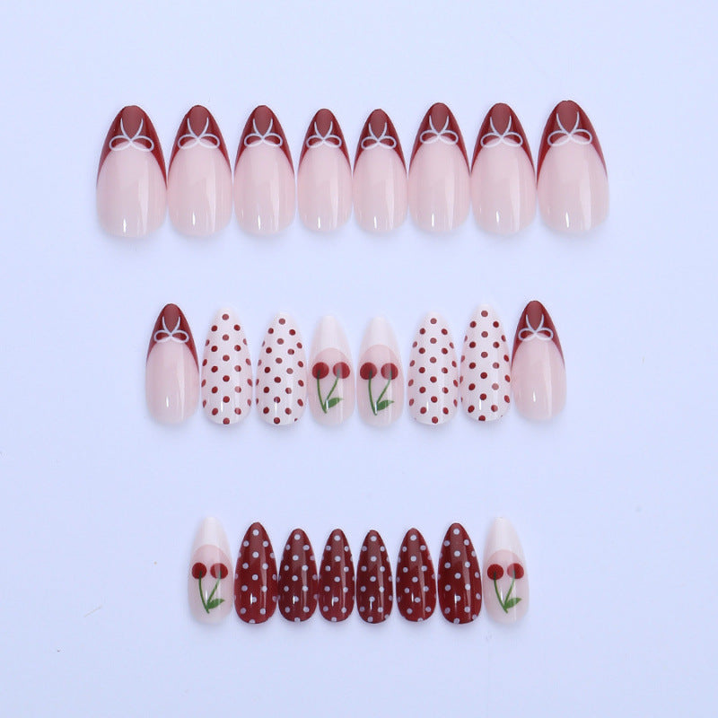Cherry Blossom-Inspired Press-On Nail Art Set