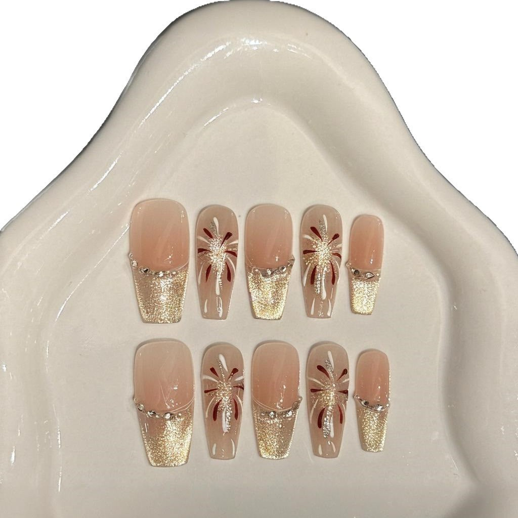 Elegant Floral Press-On Nail Design Kit Stornfield