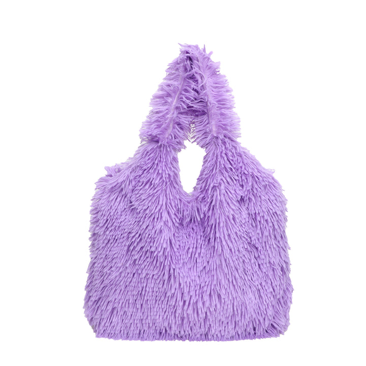 Plush Faux Fur Slouchy Tote Bag