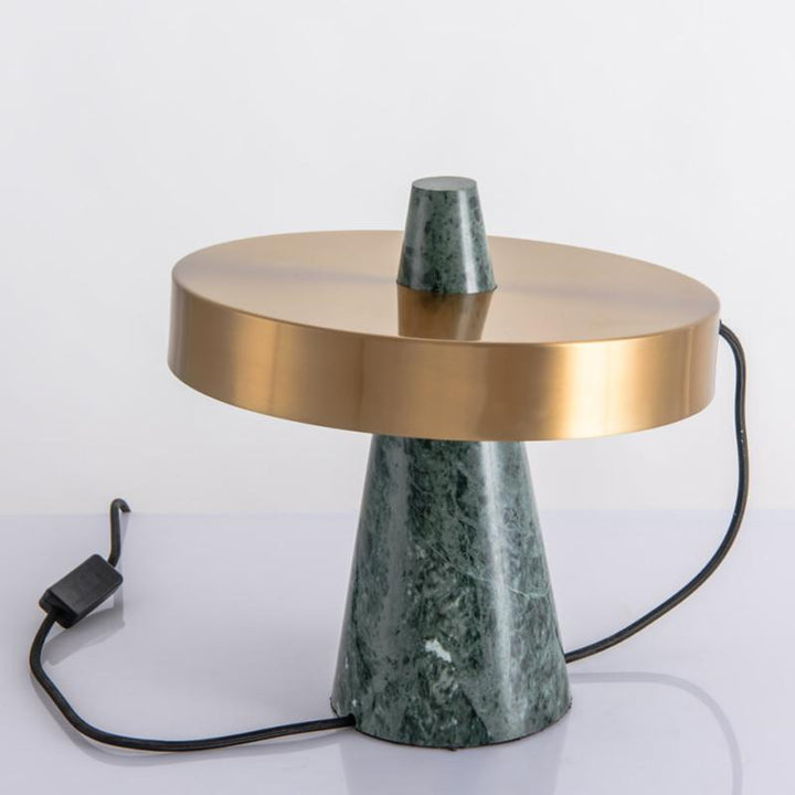 Artistic Marble and Brass Accent Table