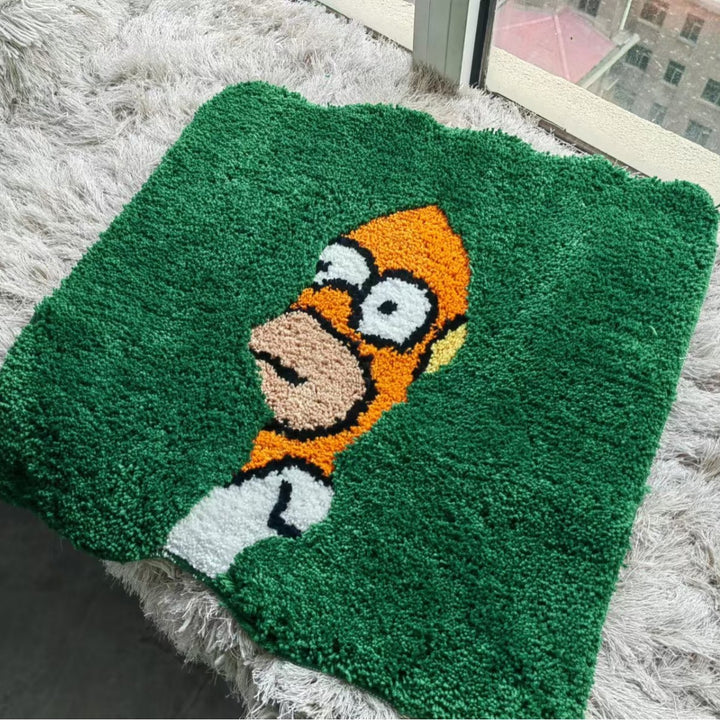 Hand-Tufted Plush Peeking Character Area Rug