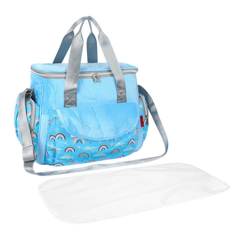 Diaper bag with organized compartments and removable changing mat Stornfield