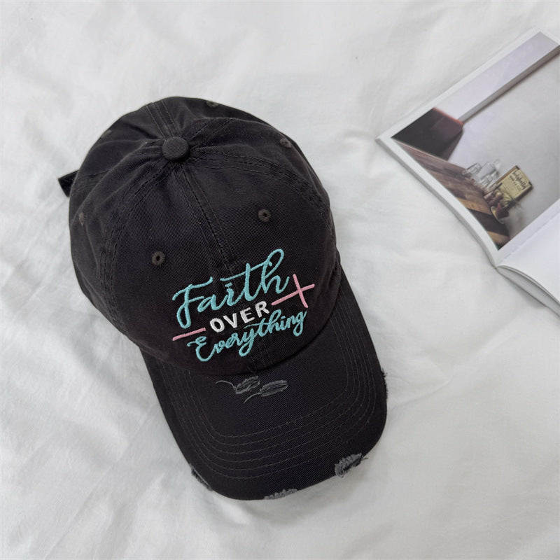 Women's Distressed Embroidered Baseball Cap Stornfield
