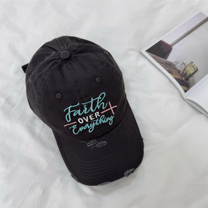 Women's Distressed Embroidered Baseball Cap Stornfield