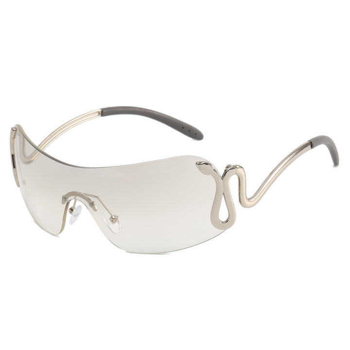 Ladies futuristic sports sunglasses with playful design Stornfield
