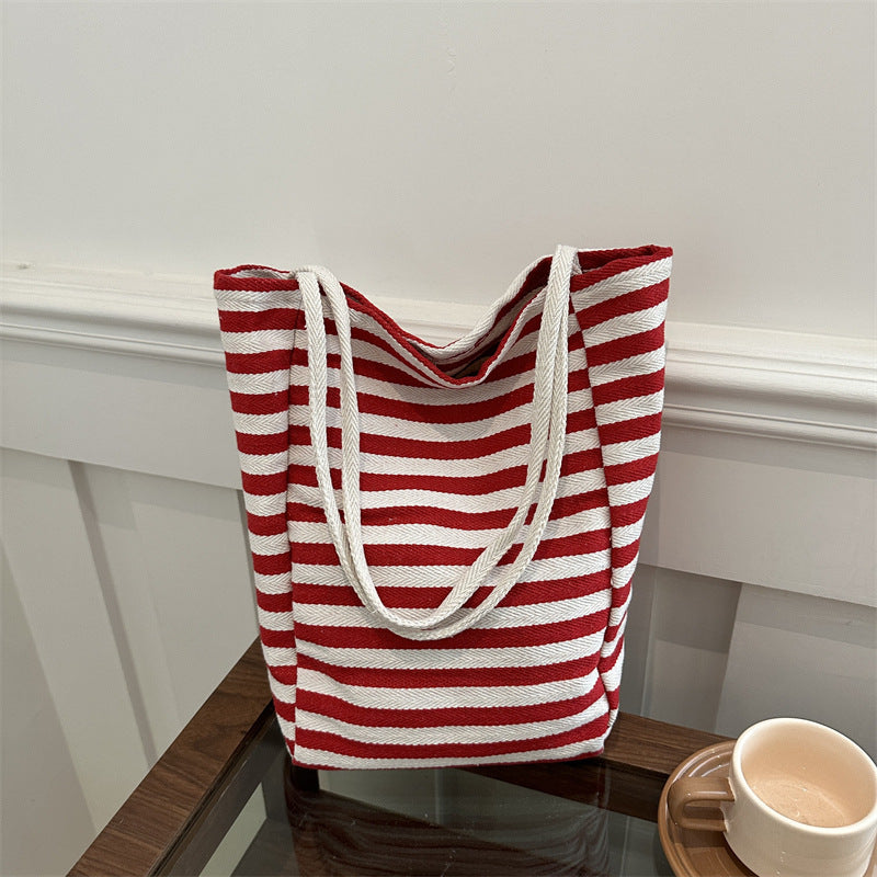Casual Striped Beach Tote