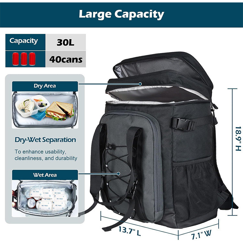 Multifunctional Insulated Drinking Backpack with Reinforced Carrying Handles Stornfield
