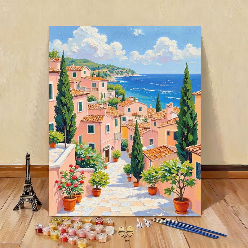 DIY Scenic Coastal Paint by Numbers Kit Stornfield