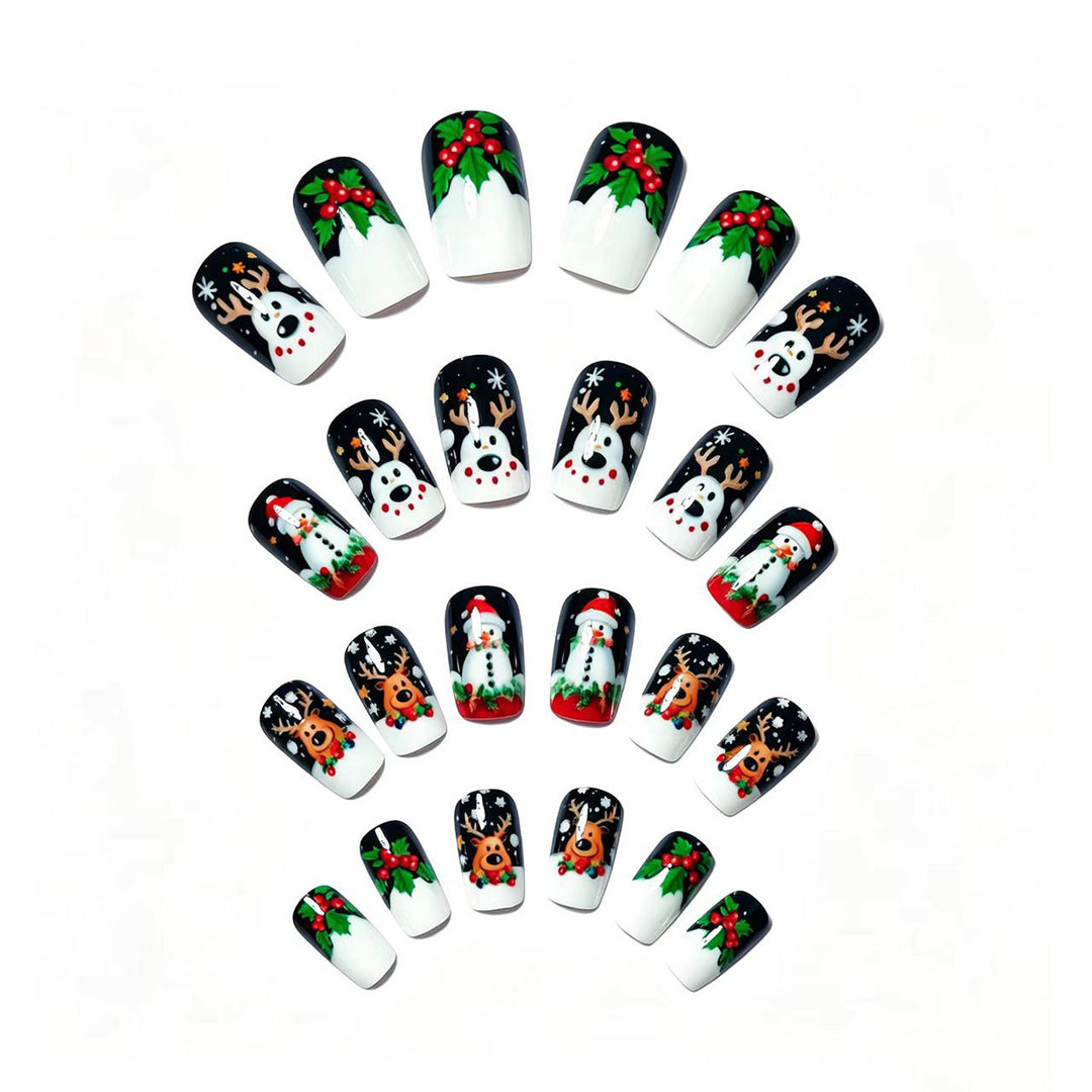 Artificial artificial nails with festive Christmas design Stornfield