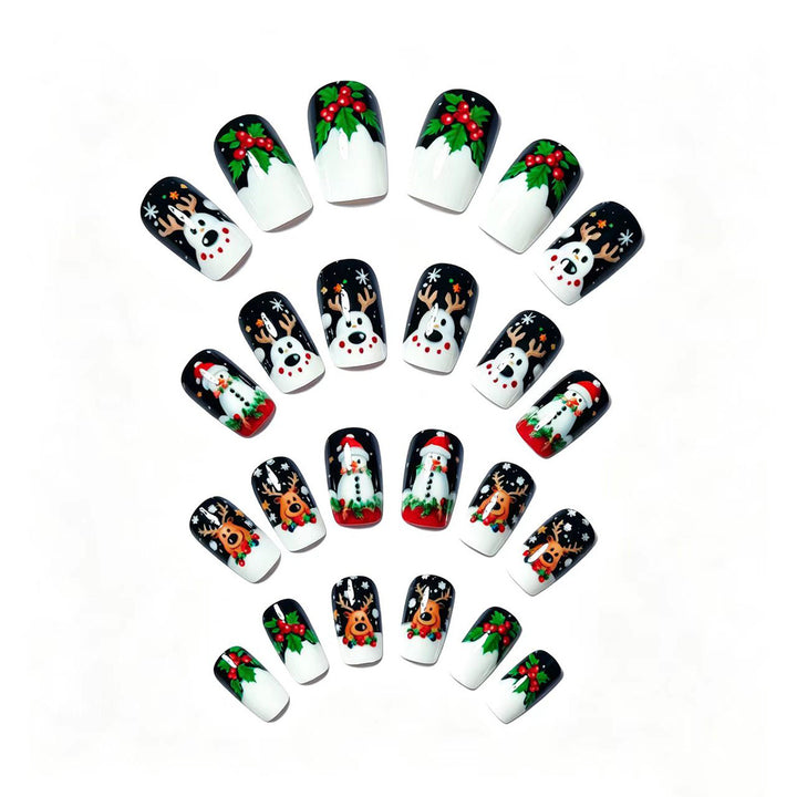 Artificial artificial nails with festive Christmas design Stornfield