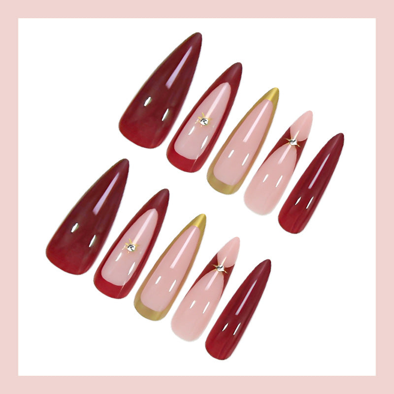 Art nail set with elegant tips and glamorous details Stornfield