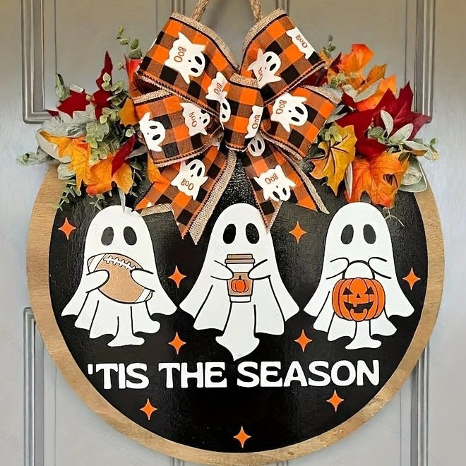 Halloween-Themed Decorative Wreath