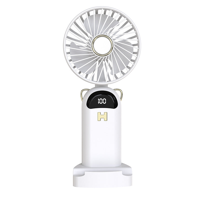 Ladies portable hand fan with LED display and adjustable speed Stornfield