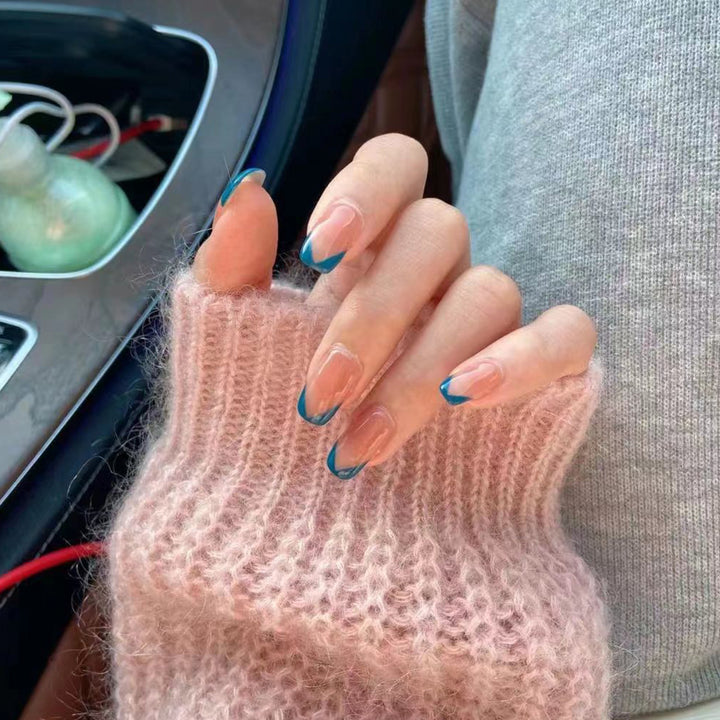 Stylish nail art with modern French tips Stornfield