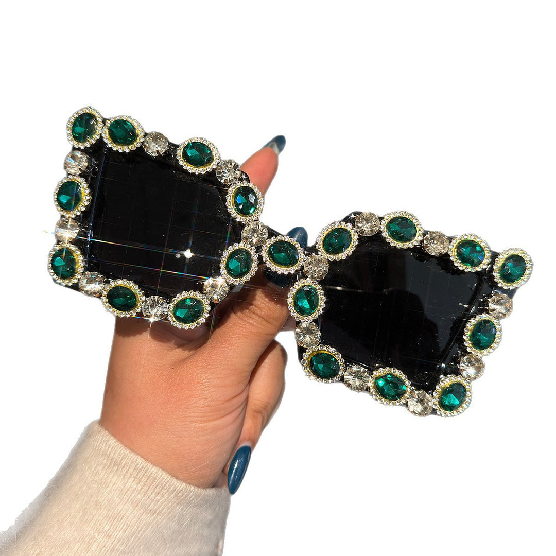 Ladies Glamorous Designer Sunglasses with Rhinestone-Embellished Frame Stornfield