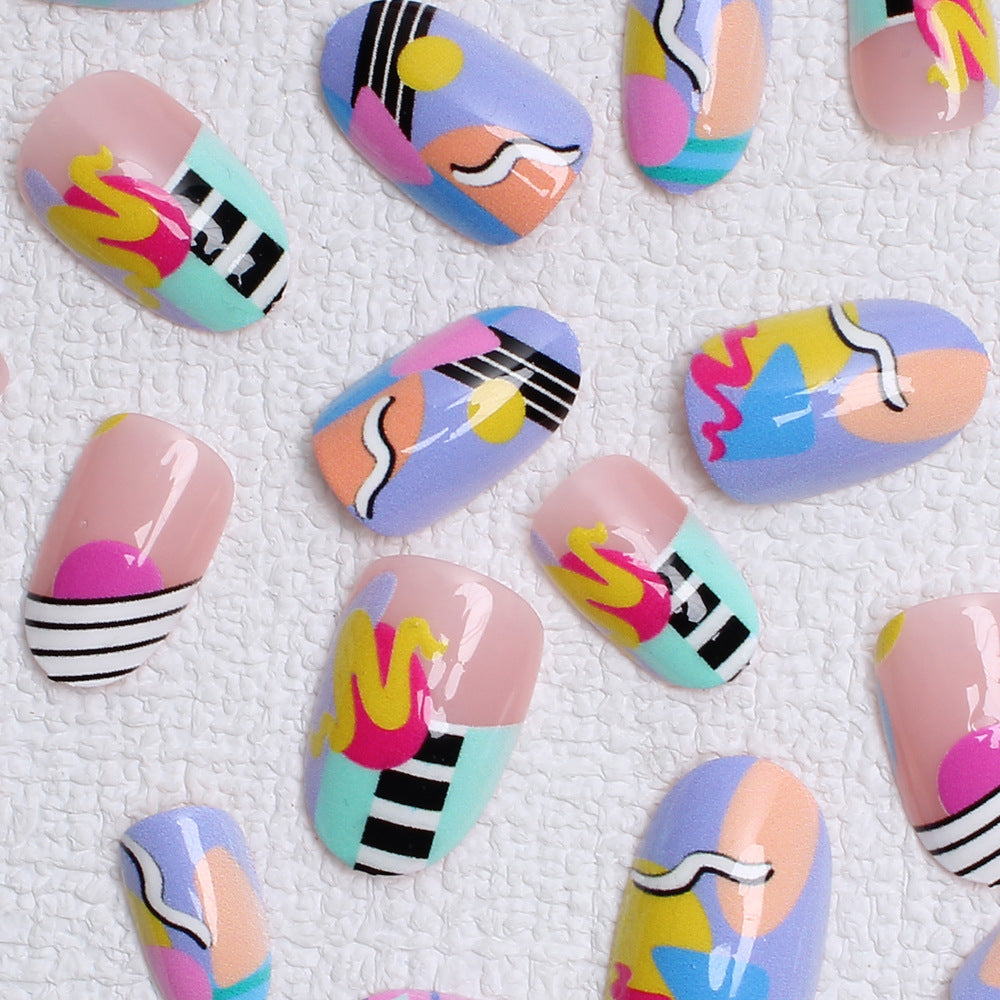 Artistic Patterned Press-On Nails Stornfield