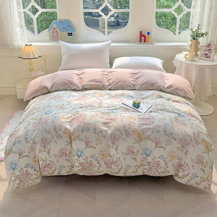 Plaid Patterned Quilted Comforter Set