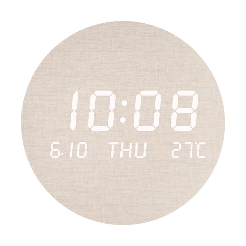Round Digital Wall Clock with Multifunctional Display Stornfield
