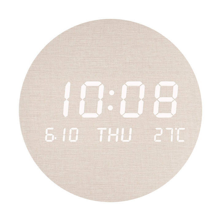 Round Digital Wall Clock with Multifunctional Display Stornfield