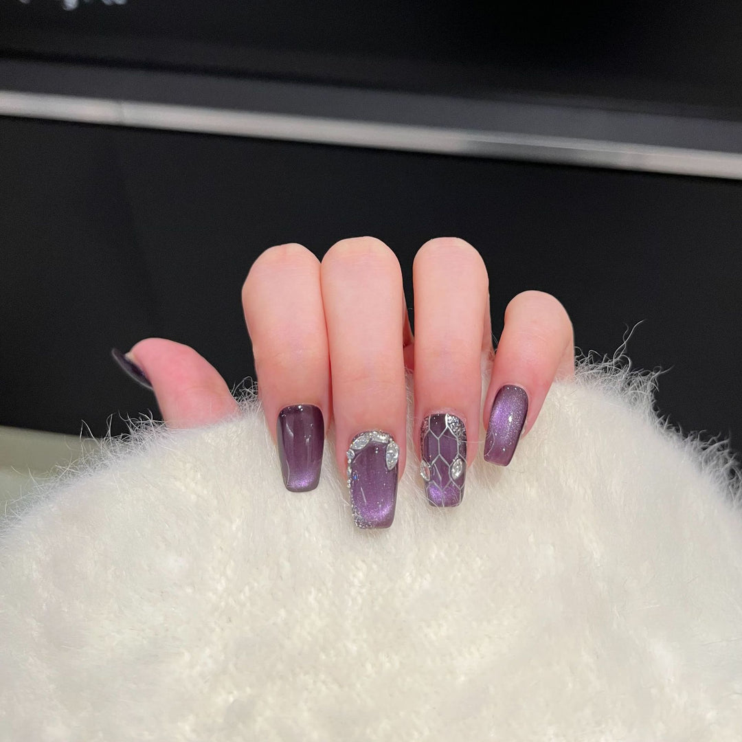 Diamond-Accented Press-On Nail Set Stornfield