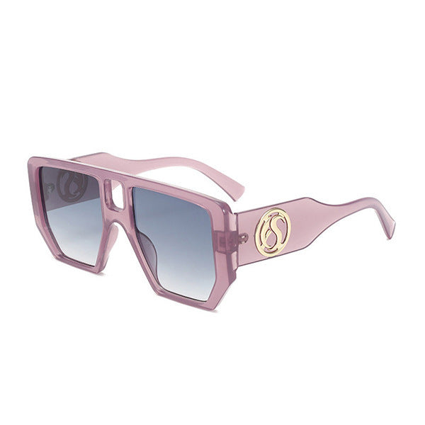 Women’s square sunglasses with striking pattern and golden accents Stornfield