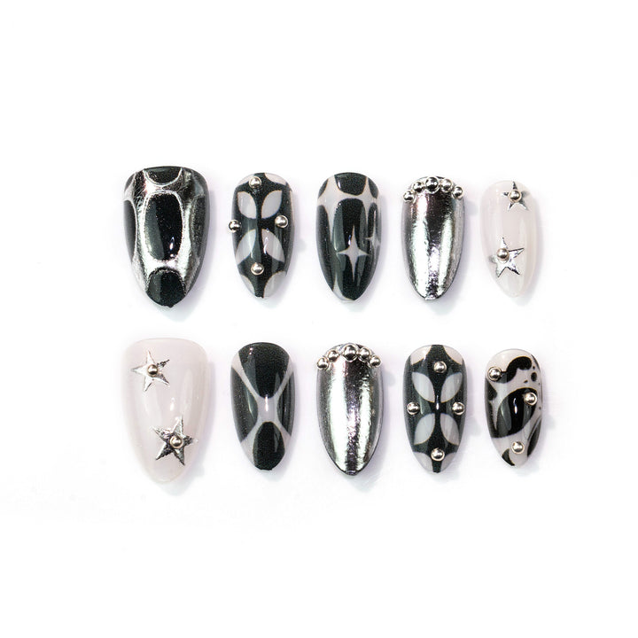Artistic Graphic Press-On Nail Art Set Stornfield
