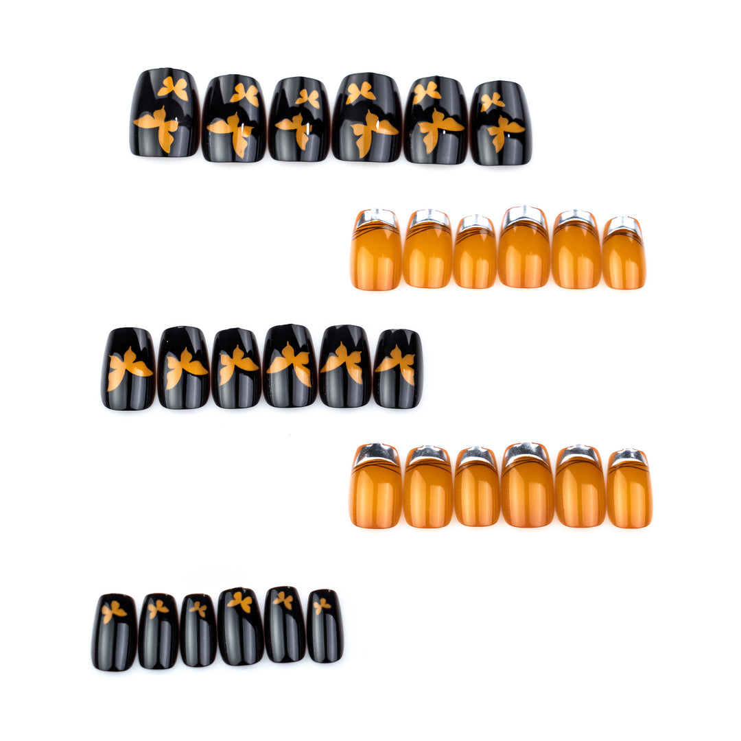 Elegant Butterfly-Inspired Press-On Nail Collection