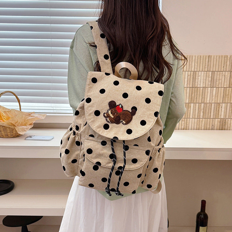 Playful Polka Dot Themed Backpack Stornfield