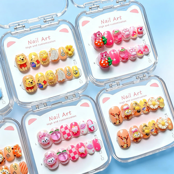 Customized Cartoon-Inspired Press-On Nail Art Set Stornfield