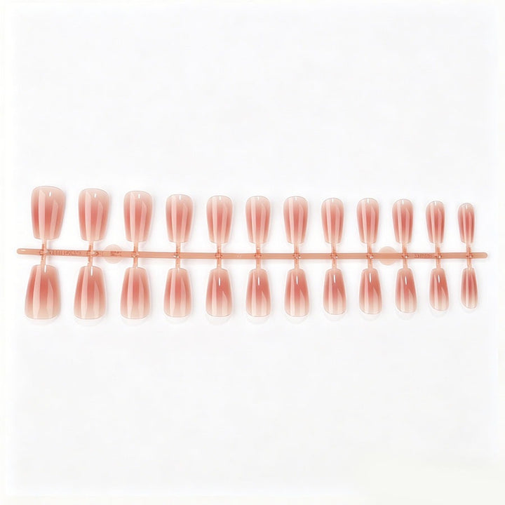 Artificial nail set with elegant high gloss and natural finish Stornfield
