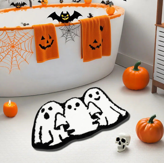 Halloween Theme Plush Bath Mat
