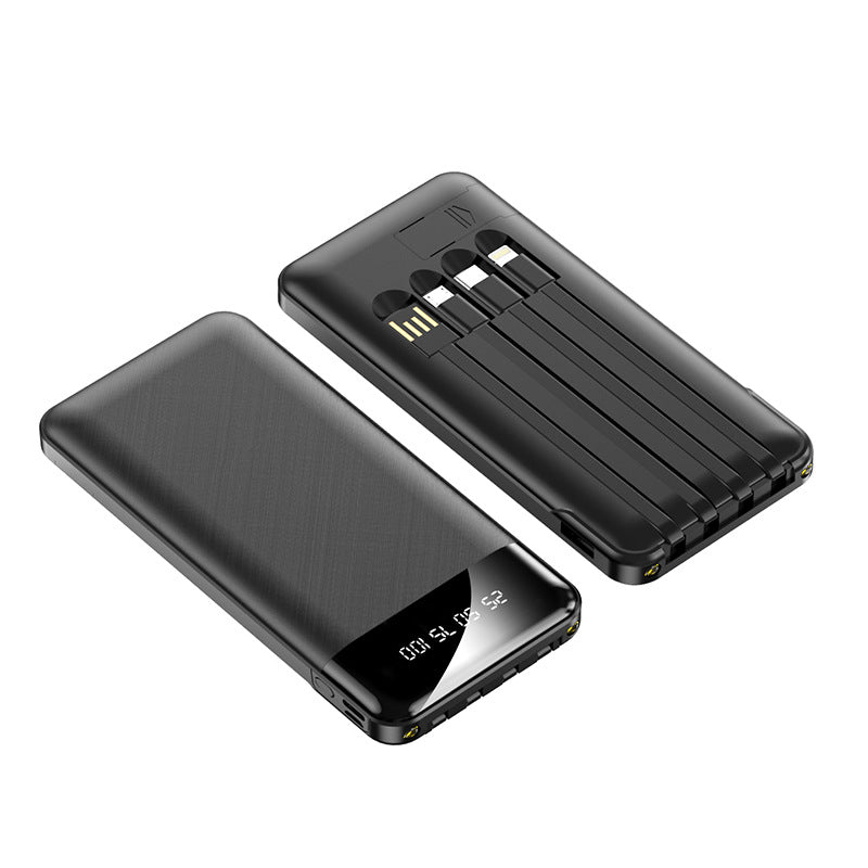 Portable power bank with integrated charging cables and digital display Stornfield