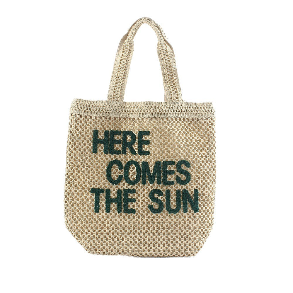 Handcrafted macrame bags with quote elements Stornfield