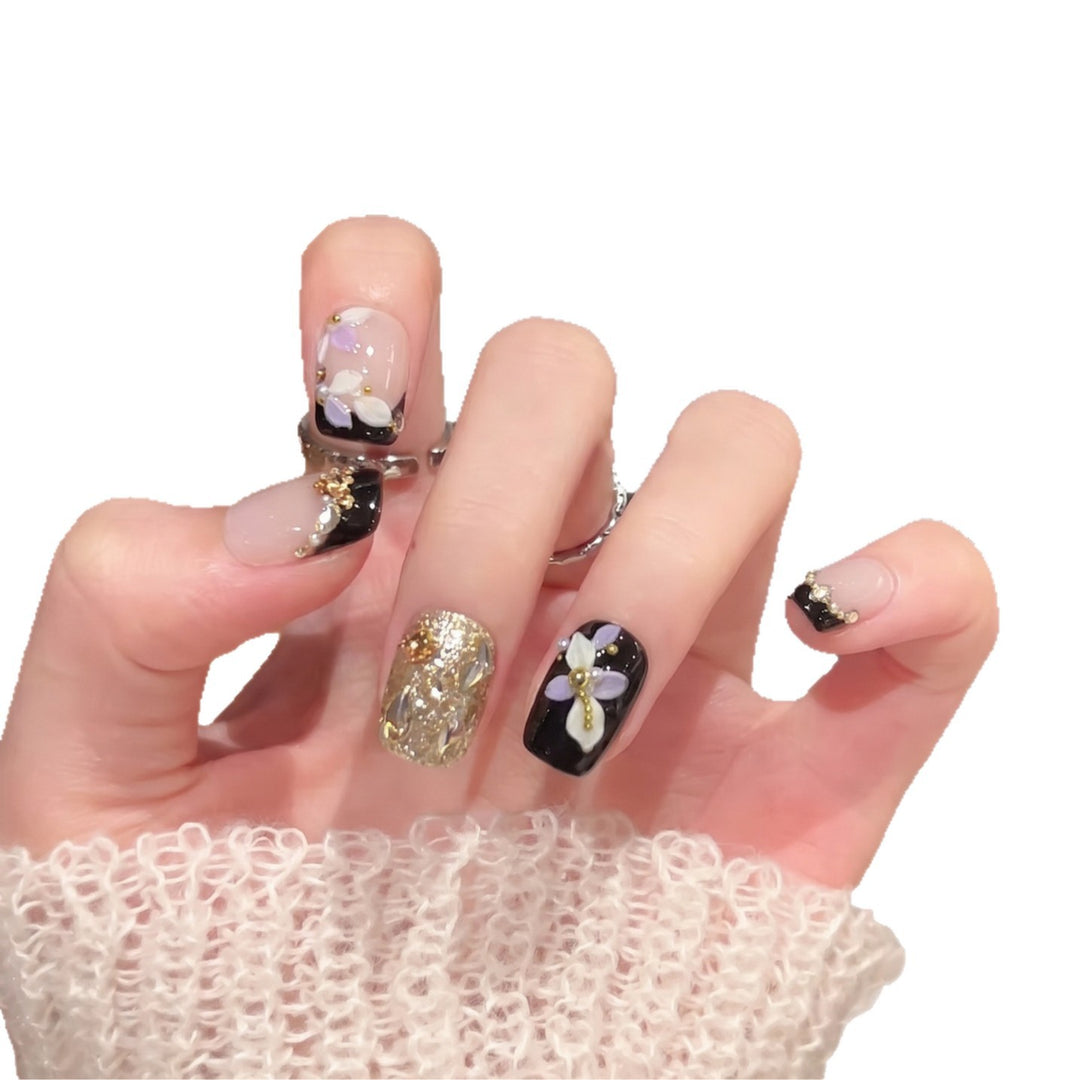 Decorative Floral Press-On Nail Art Set Stornfield 1788223891