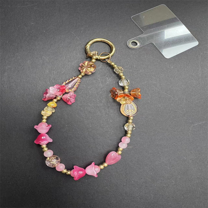 Floral Beaded Charm Keychain Stornfield