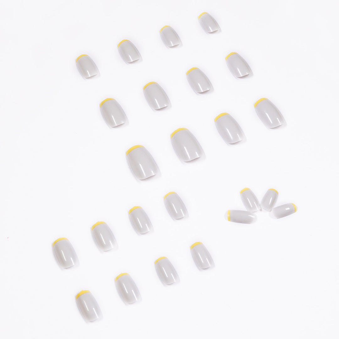 Artistic nail extensions with modern French-tip design Stornfield