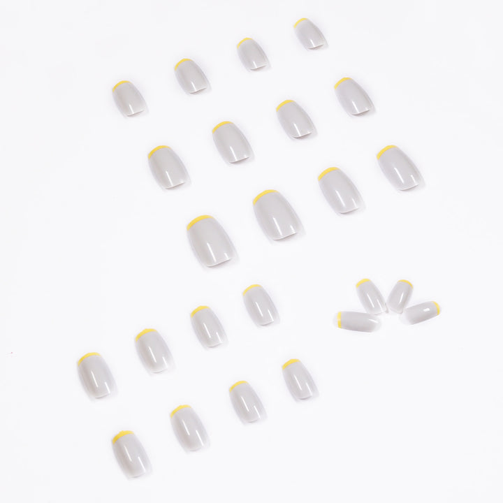 Artistic nail extensions with modern French-tip design Stornfield