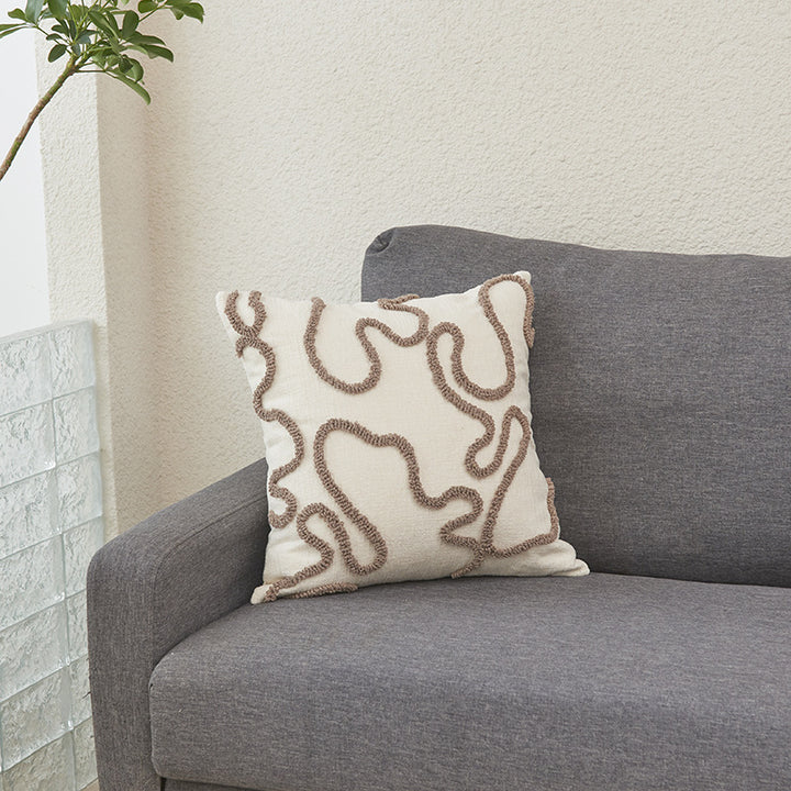 Textured Pattern Decorative Cushion
