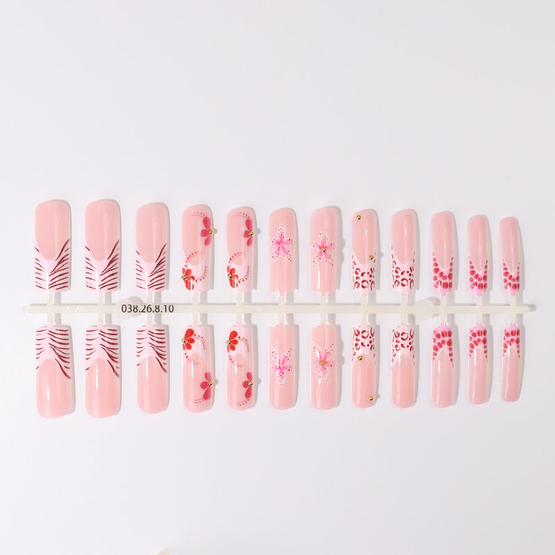 Artistic Floral Design Press-On Nail Set Stornfield