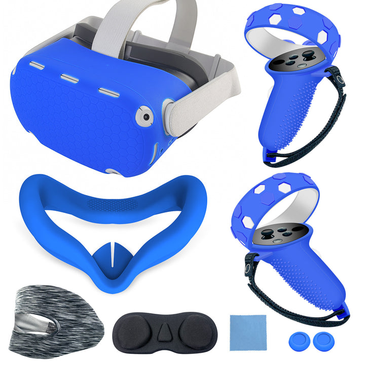 VR headset with ergonomic holding bracket and protective cover Stornfield