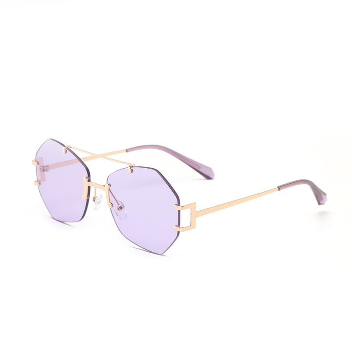 Women's fashionable octagonal sunglasses with delicate metal frame Stornfield