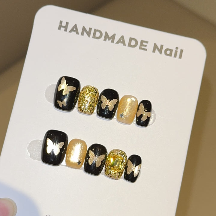 Artificial nails with elegant butterfly design Stornfield