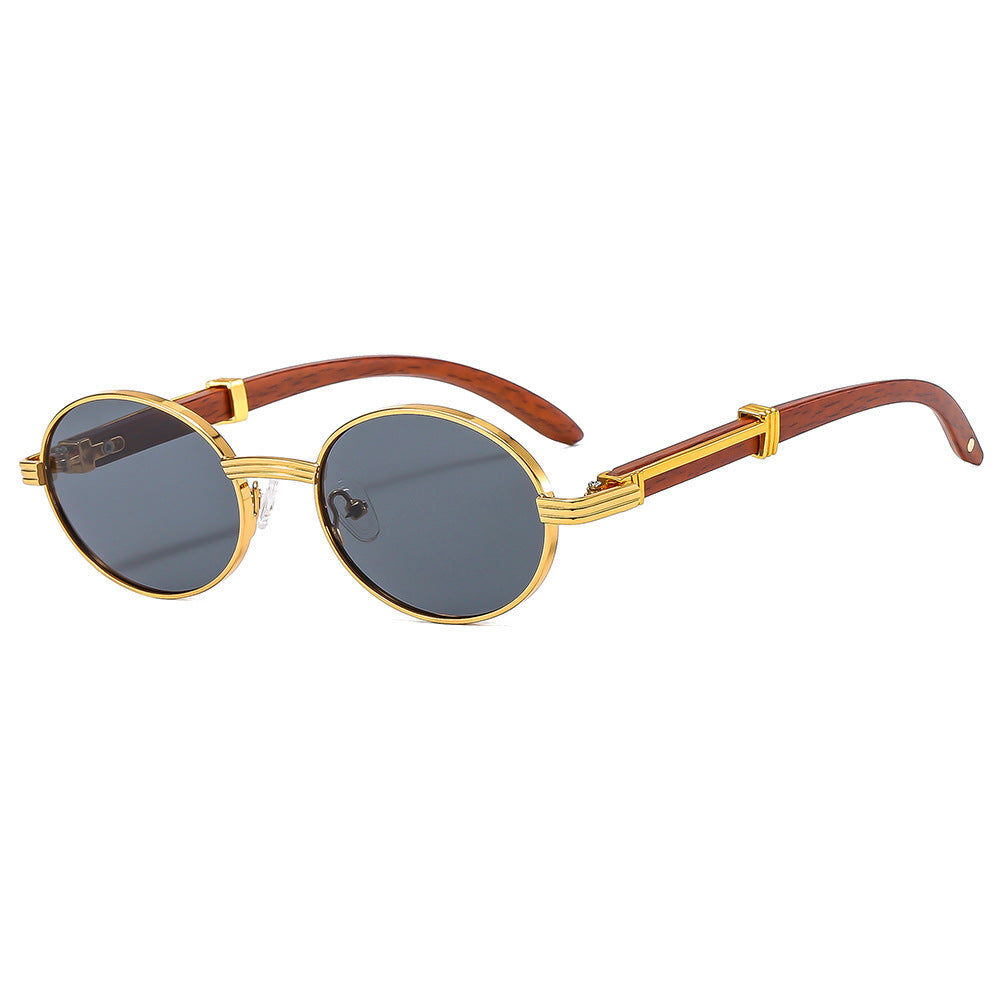 Vintage-Inspired Circular Sunglasses with Luxurious Golden Accents Stornfield