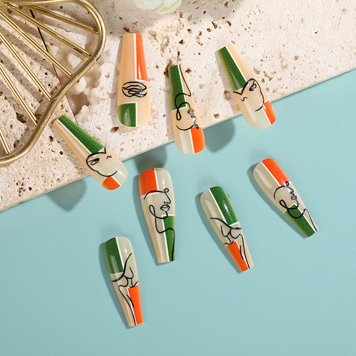 Creative line design artificial nails Stornfield