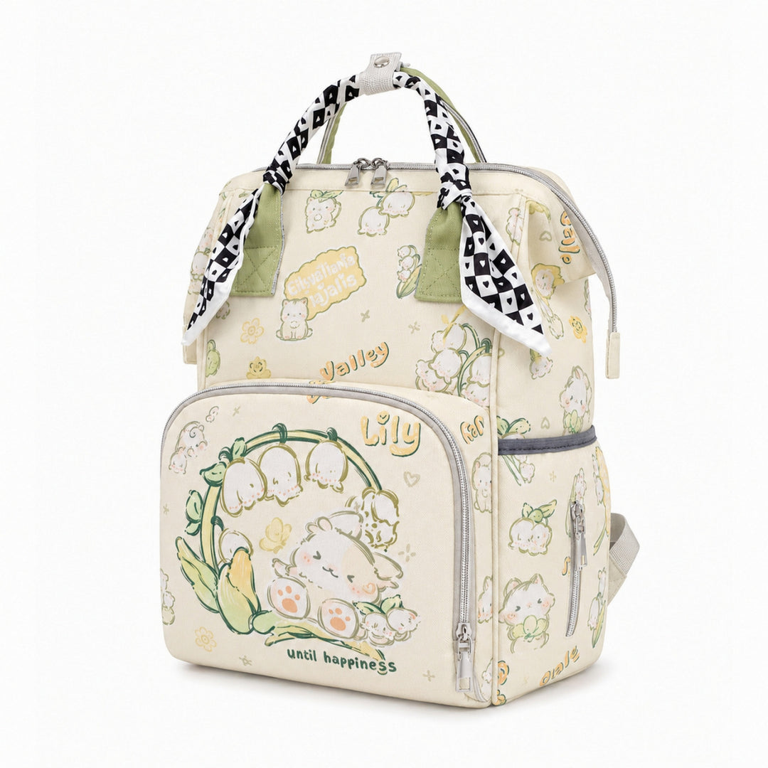 Floral Design Multi-Functional Travel Backpack Stornfield