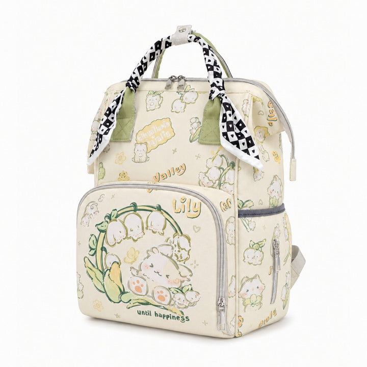 Floral Design Multi-Functional Travel Backpack Stornfield