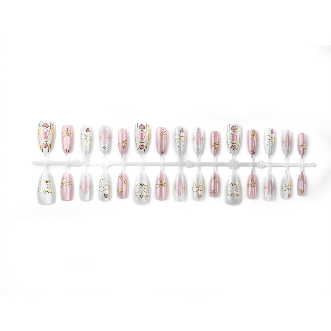 Artistic Metallic Press-On Nails