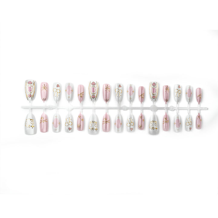 Artistic Metallic Press-On Nails