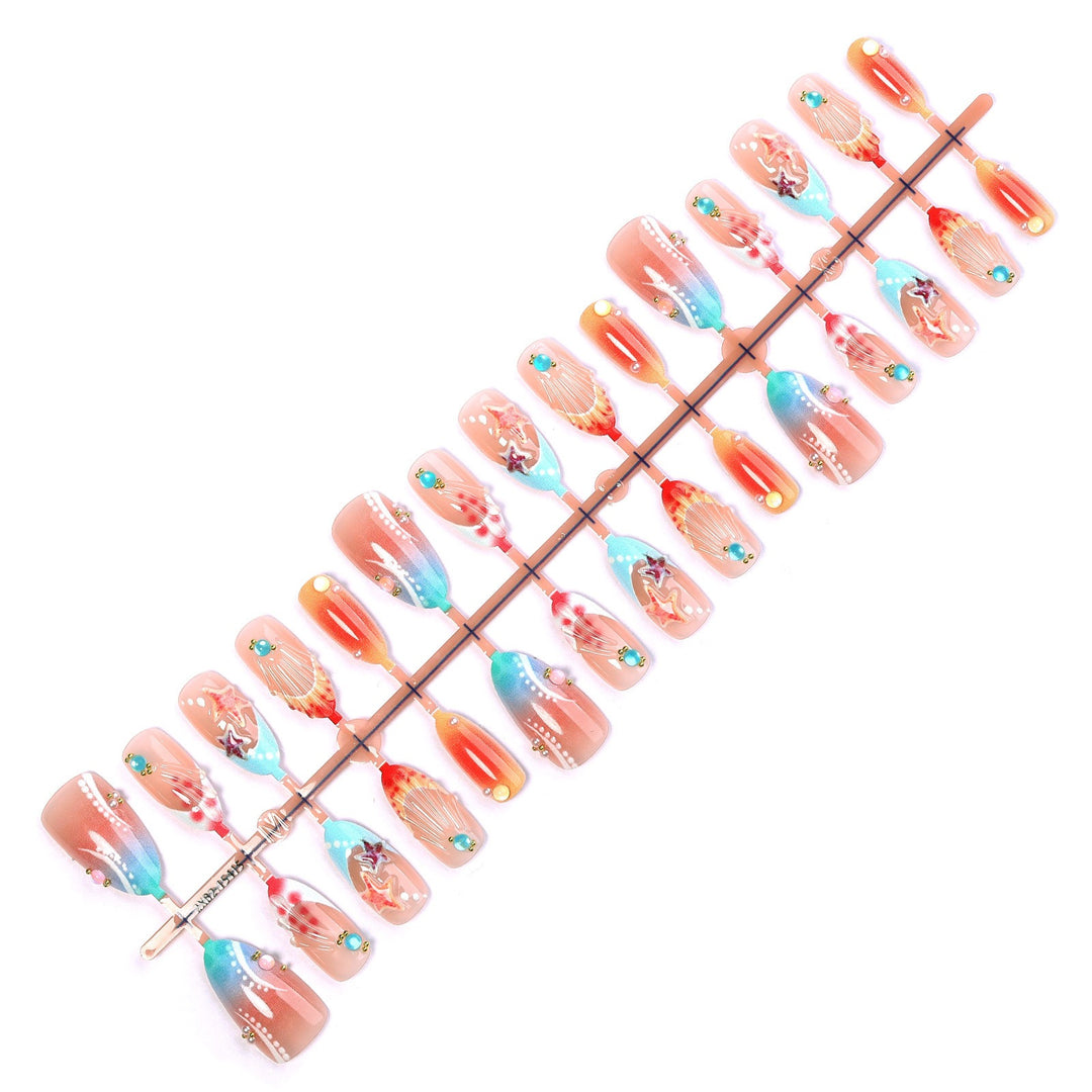 Art nail set with colorful accents and striking designs Stornfield