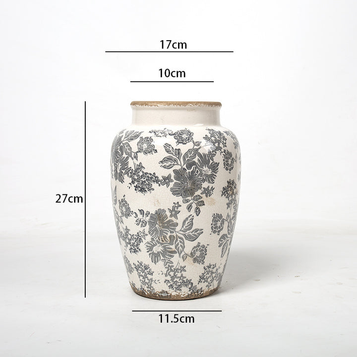 Floral Ceramic Vase with Artistic Design Stornfield